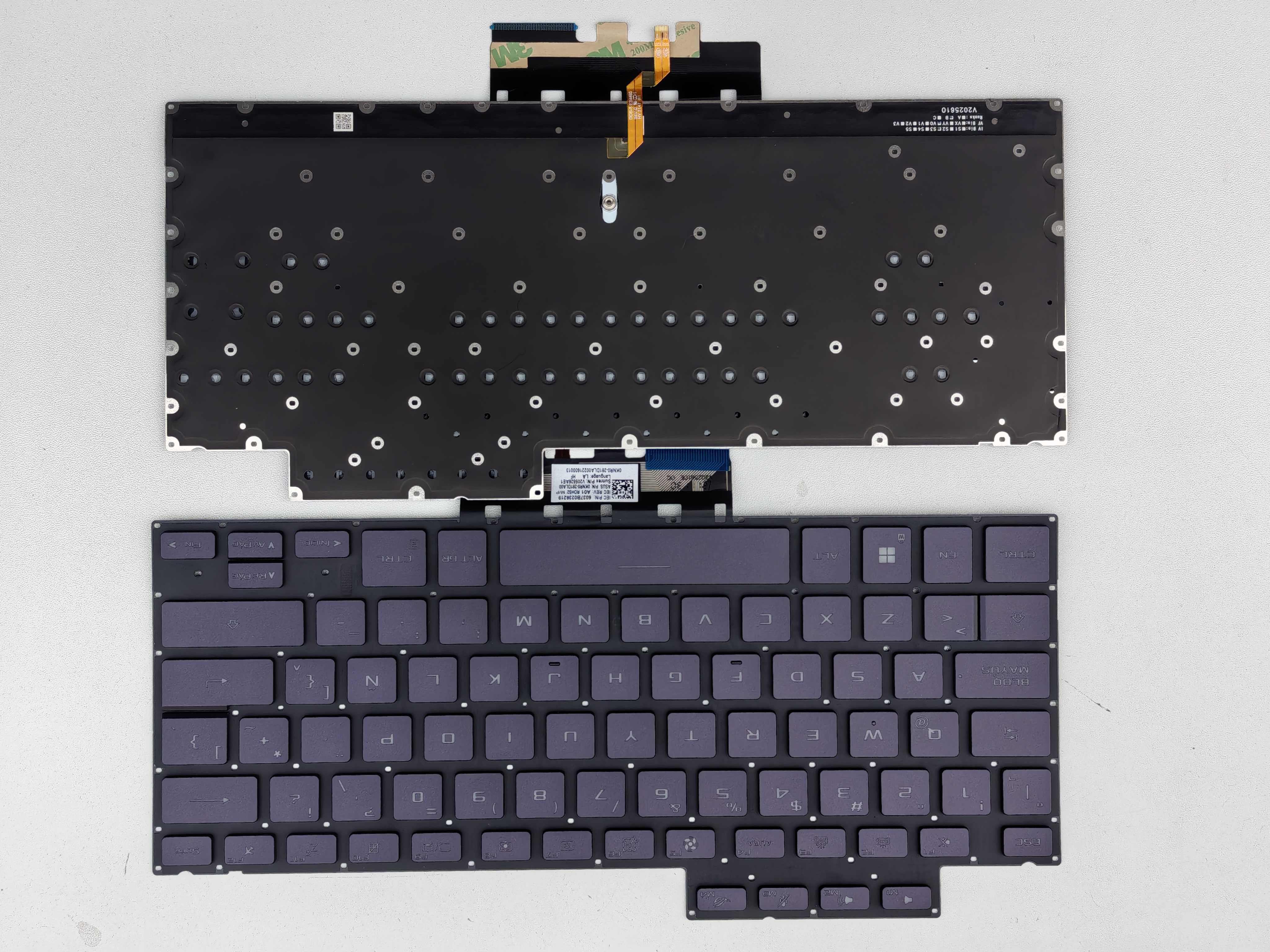 Picture of New Replacement Laptop Keyboard For ASUS GA402 small carriage return Dark Purple Backlit LA Layout